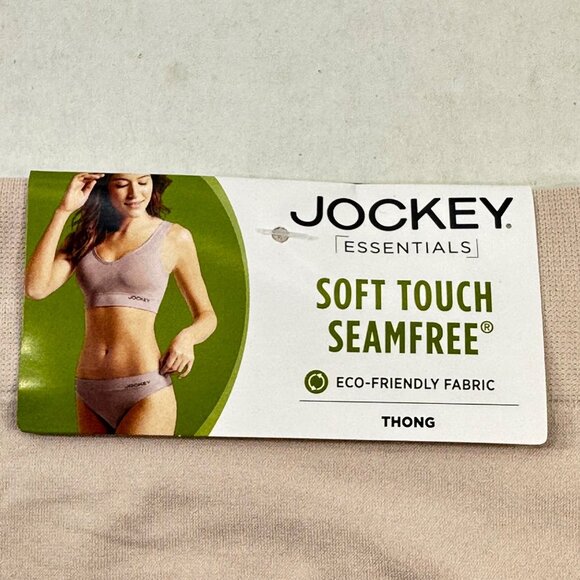 Jockey Women's Size Medium Panty Thong Essentials Beige New With Tags - Picture 3 of 12